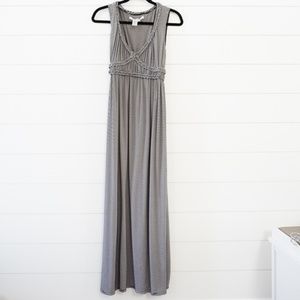 Max Studio Maxi Dress, Black and white striped M